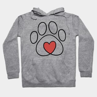 Pet Love Outline Hoodie